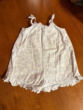 Girls' Light Lavender Floral Tie-Strap Romper